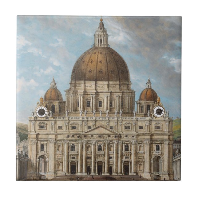 St Peter's Basilica in the Vatican City Tile (Front)