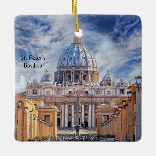 St. Peter's Basilica, Rome, Italy Ceramic Ornament (Front)