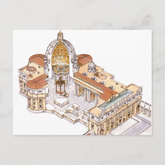 St. Peter's Basilica. Vatican City Rome. Italy Postcard (Front)