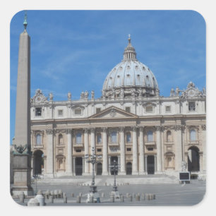 St Peter's Basilica- Vatican City Square Sticker