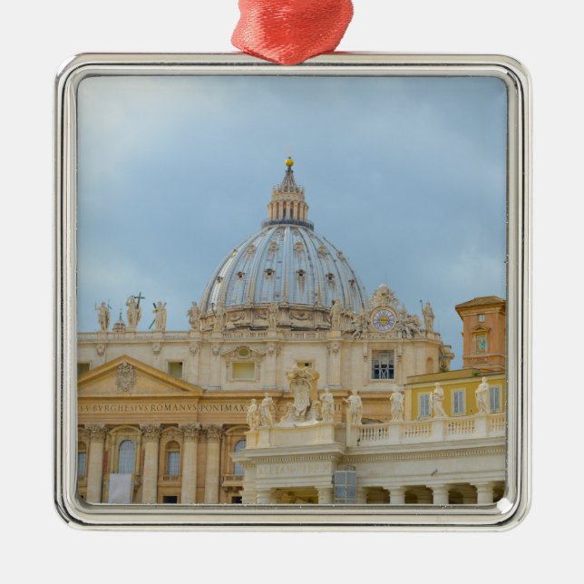 St. Peters Basilica Vatican in Rome Italy Metal Ornament (Front)