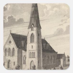 St Peter's Church and parochial residence Square Sticker