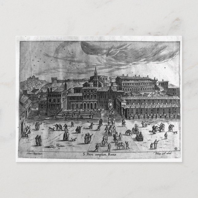 St. Peter's Church, from 'Views of Rome' Postcard (Front)