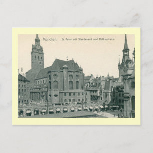 St Peters, Munich, Germany Vintage Postcard