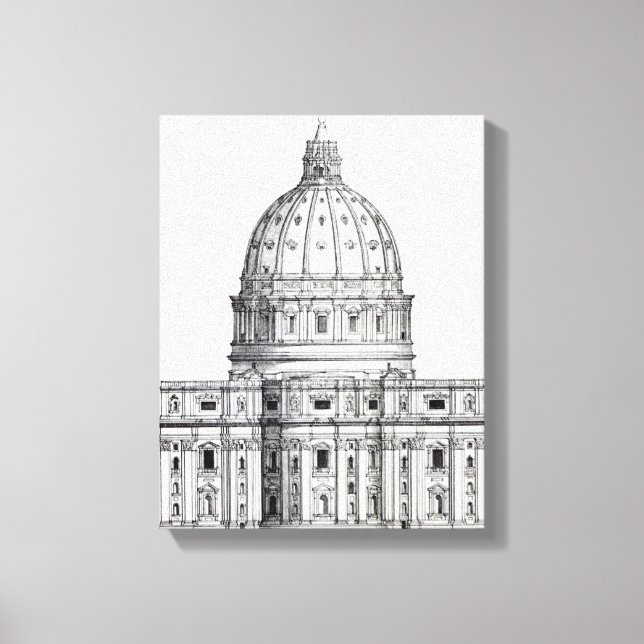 St. Peter's, Rome Canvas Print (Front)