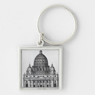 St. Peter's, Rome, engraved by C. Campbell Keychain
