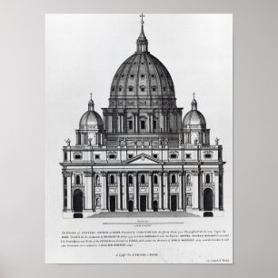 St. Peter's, Rome, engraved by C. Campbell Poster