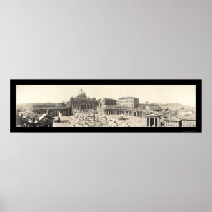 St Peter's Rome, Italy Photo 1909 Poster