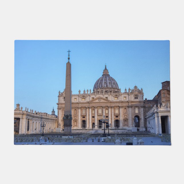 St. Peter's Square in Vatican City - Rome, Italy Doormat (Front)