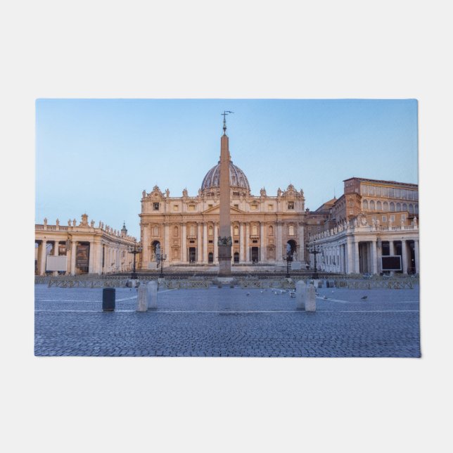 St. Peter's Square in Vatican City - Rome, Italy Doormat (Front)