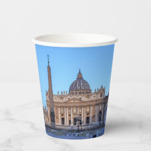 St. Peter's Square in Vatican City - Rome, Italy Paper Cups