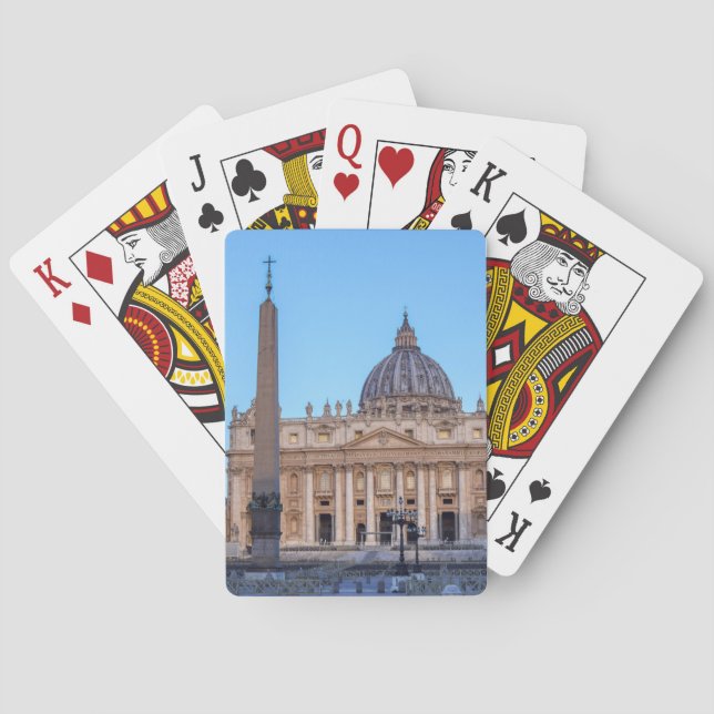 St. Peter's Square in Vatican City - Rome, Italy Playing Cards (Back)