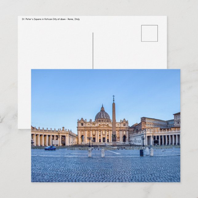 St. Peter's Square in Vatican City - Rome, Italy Postcard (Front/Back)