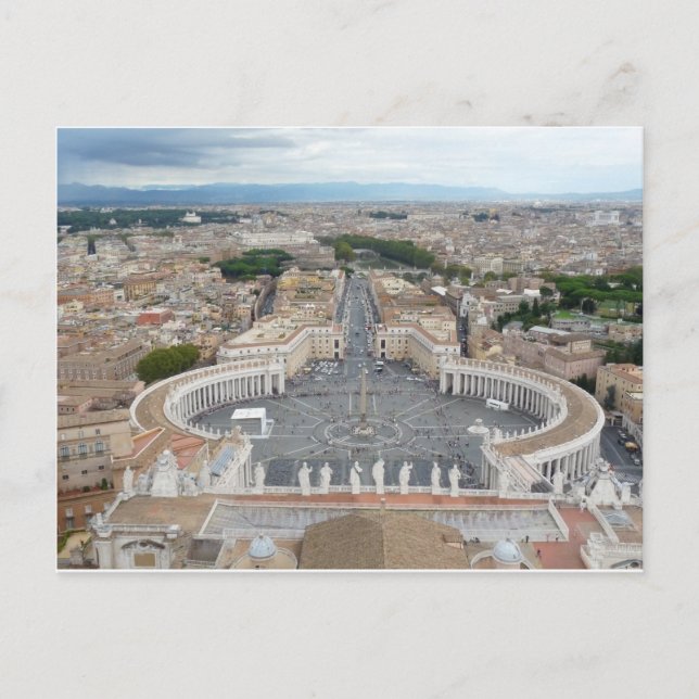 St. Peter's Square Rome Italy Postcard (Front)
