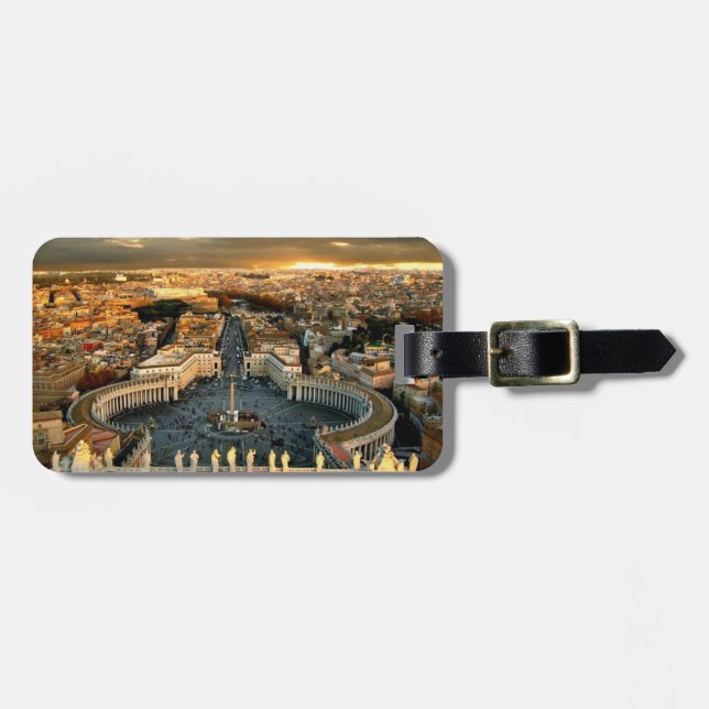 St Peters Square Vatican Luggage Tag (Front Horizontal)