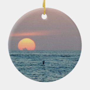 St Petersburg Beach Florida Sunset Ceramic Ornament