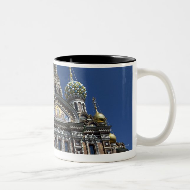 St Petersburg church, Russia Two-Tone Coffee Mug (Right)