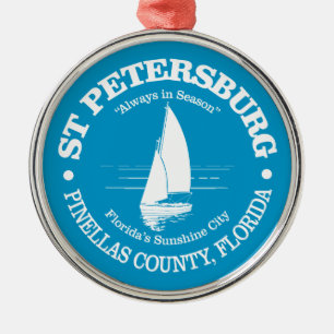 St Petersburg Fl (sea turtle) Metal Ornament