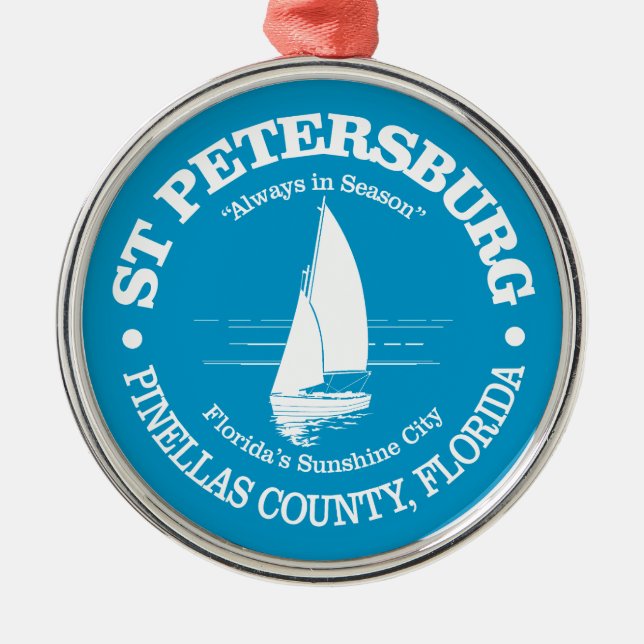 St Petersburg Fl (sea turtle) Metal Ornament (Front)