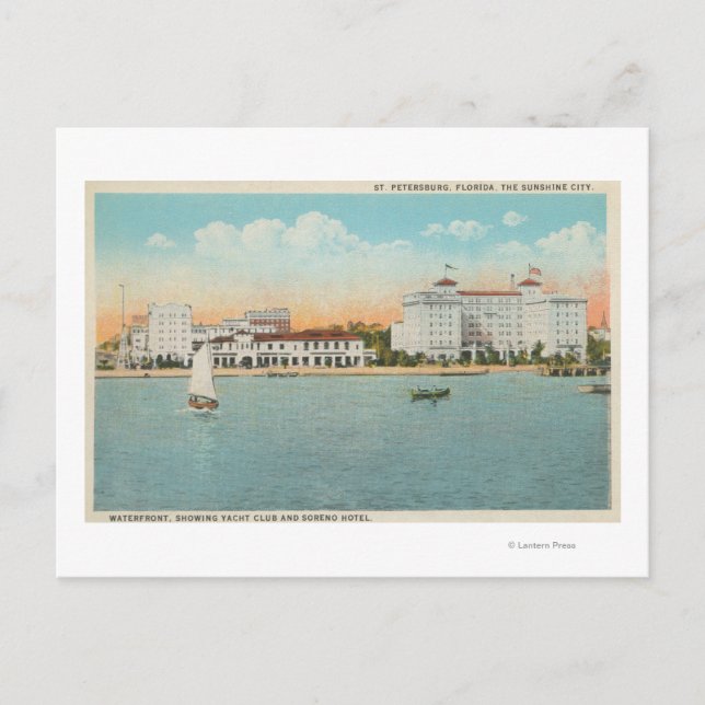 St. Petersburg, FL - Waterfront View of Soreno Postcard (Front)