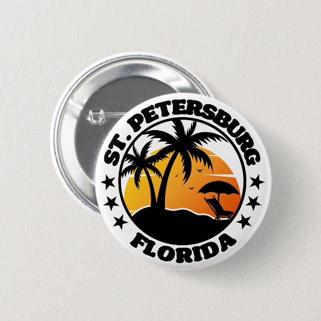 St. Petersburg,Florida 2 Inch Round Button (Front & Back)