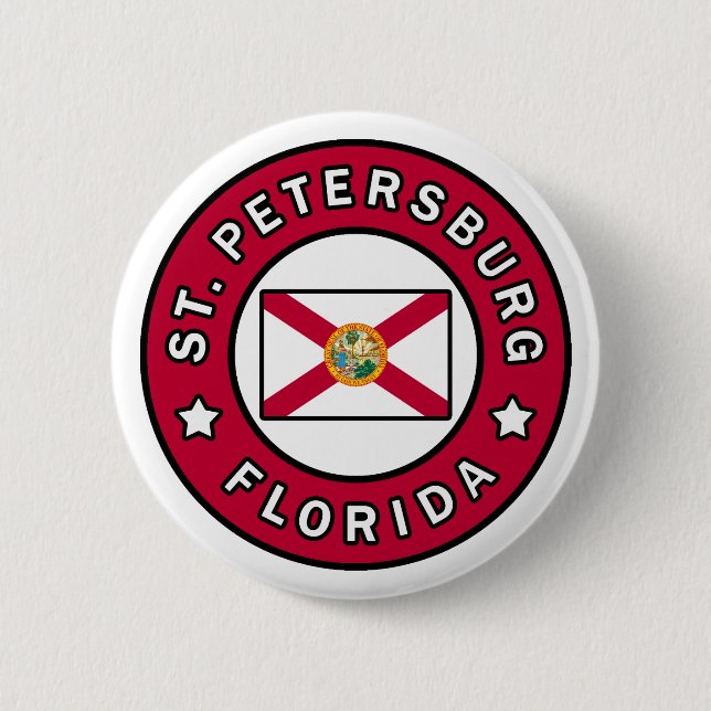 St. Petersburg Florida 2 Inch Round Button (Front)