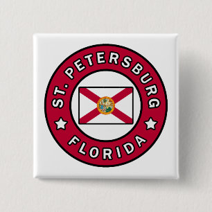 St. Petersburg Florida 2 Inch Square Button