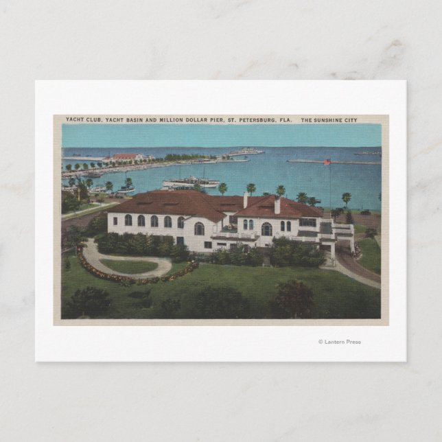 St. Petersburg, Florida - Aerial of Yacht Postcard (Front)