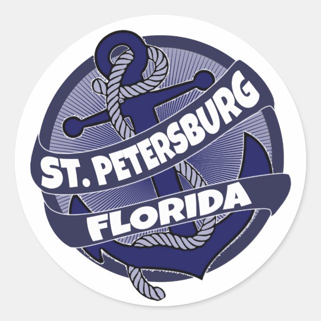 St. Petersburg Florida anchor stickers (Front)