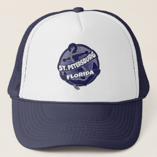 St. Petersburg Florida anchor swirl trucker hat