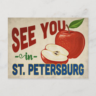 St. Petersburg Florida Apple - Vintage Travel Postcard