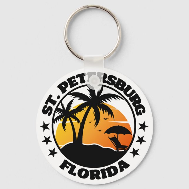 St. Petersburg,Florida Keychain (Front)