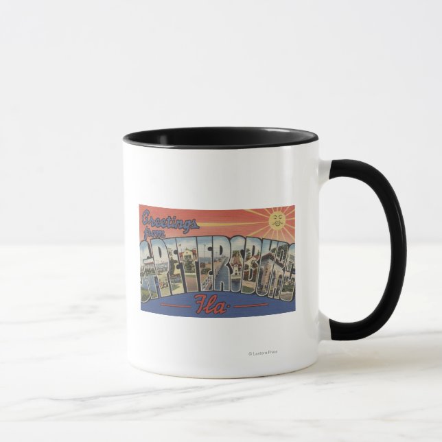 St. Petersburg, Florida - Large Letter Scenes 3 Mug (Right)
