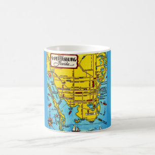 St. Petersburg Florida Map Mug