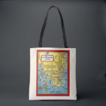 St Petersburg Florida Map  Tote Bag<br><div class="desc">This shoulder tote is amazing... ... .It features a retro map of downtown St. Petersburg,  Florida including golf courses,  Tampa Bay,  Central Av. and more.  Very classic and it makes a wonderful gift.  History lovers & collectors of vintage items will treasure this.</div>