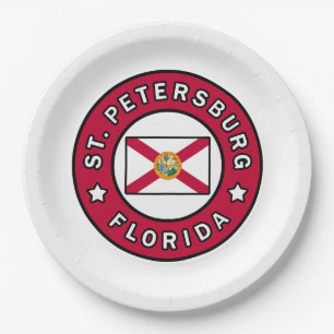 St. Petersburg Florida Paper Plate
