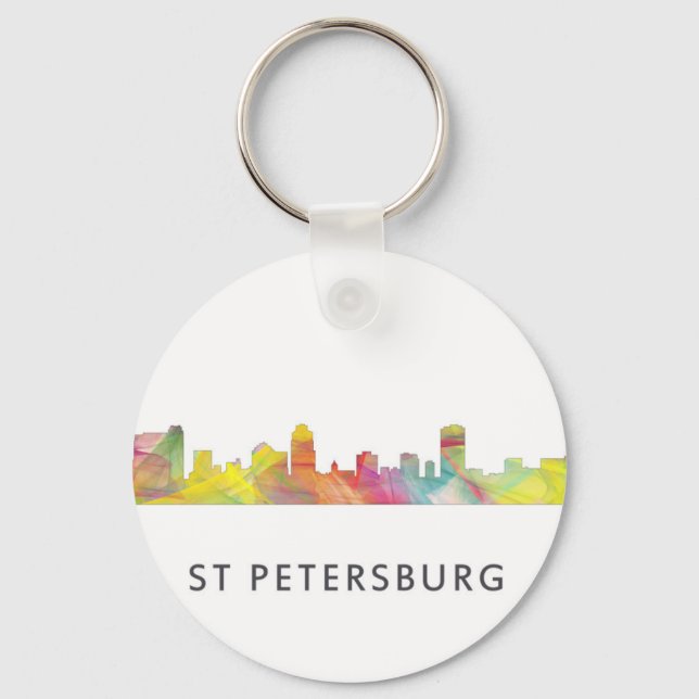 ST PETERSBURG FLORIDA SKYLINE WB1 - KEYCHAIN (Front)