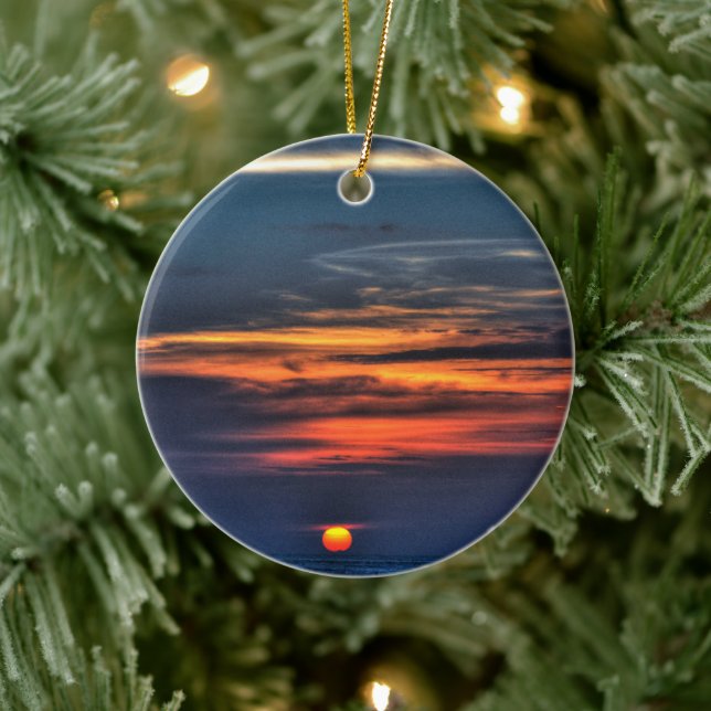 St.Petersburg Florida Sunset Ceramic Ornament (Tree)