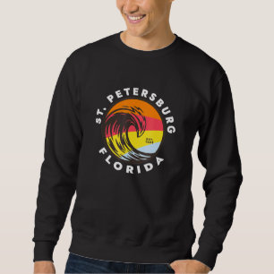 St Petersburg Florida Vacation Souvenir Ocean Wave Sweatshirt