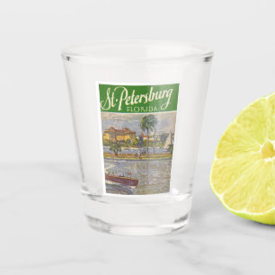 St. Petersburg Florida vintage 1926 scene Shot Glass