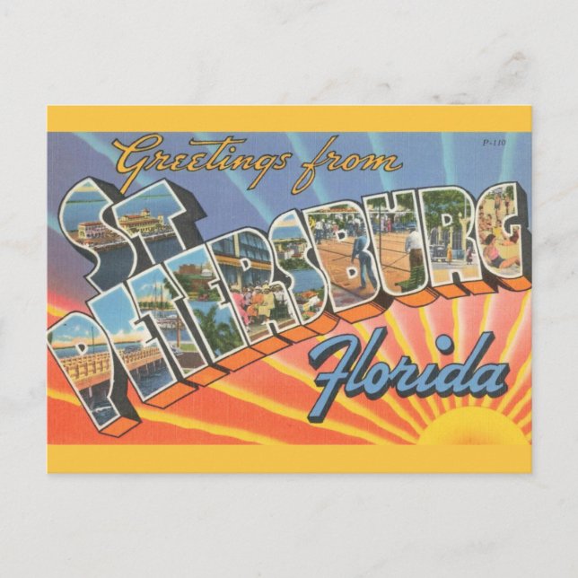 St Petersburg Greeting Postcard (Front)