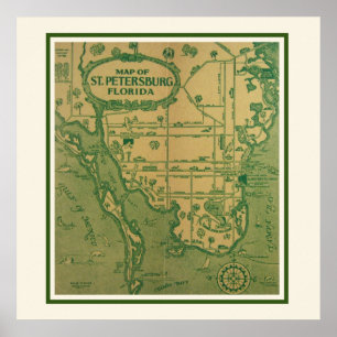 St Petersburg Map Poster