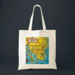 St. Petersburg Map Tote Bag<br><div class="desc">Retro, vintage, terrific old map postcard of St. Petersburg, Florida repurposed!</div>