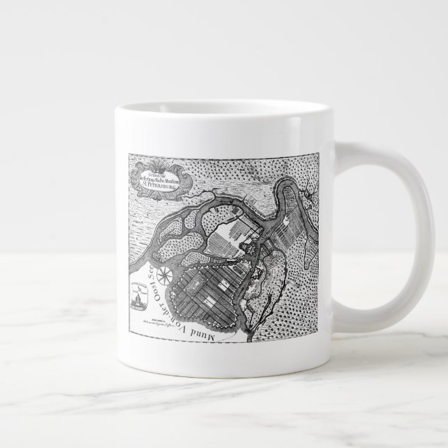 St Petersburg Plan Large Coffee Mug (Right)
