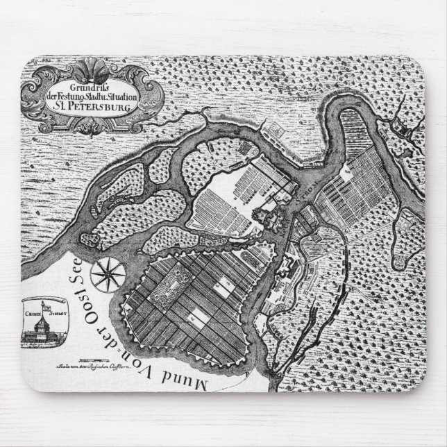 St Petersburg Plan Mouse Pad (Front)