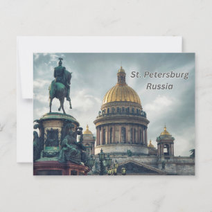 St. Petersburg Russia Historical Monument  Postcard
