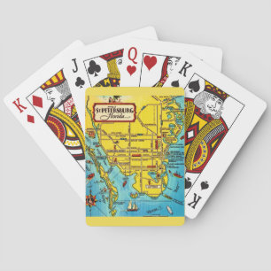 St. Petersburg Vintage Map Playing Cards
