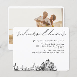 St. Petersburg Wedding Elegant Rehearsal Dinner Enclosure Card