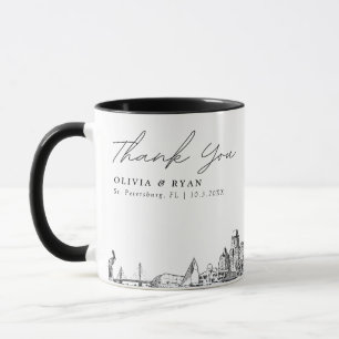 St. Petersburg Wedding Minimal Custom Coffee Mug