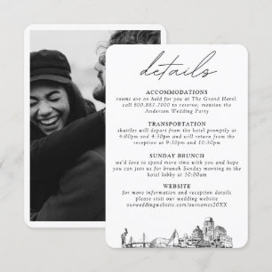 St. Petersburg Wedding Small Vertical Details Enclosure Card